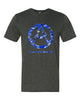 Blue Camo Short sleeve t-shirt - Alpha Pigments