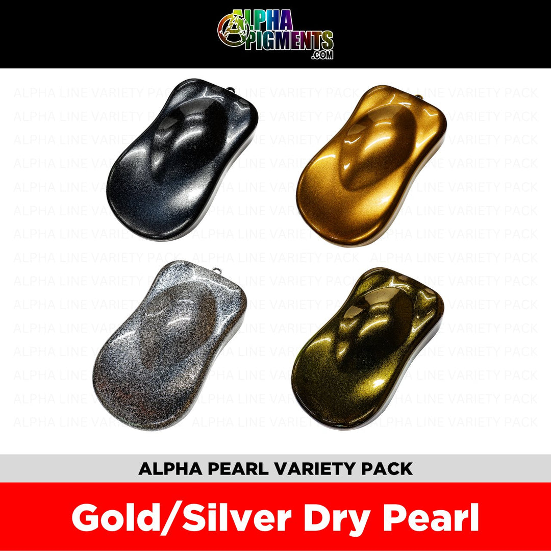 Gold/Silver Dry Pearl Sample Variety Pack - Alpha Pigments