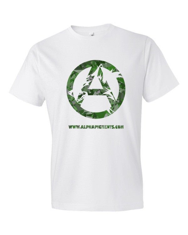 Green Camo Short sleeve t-shirt - Alpha Pigments