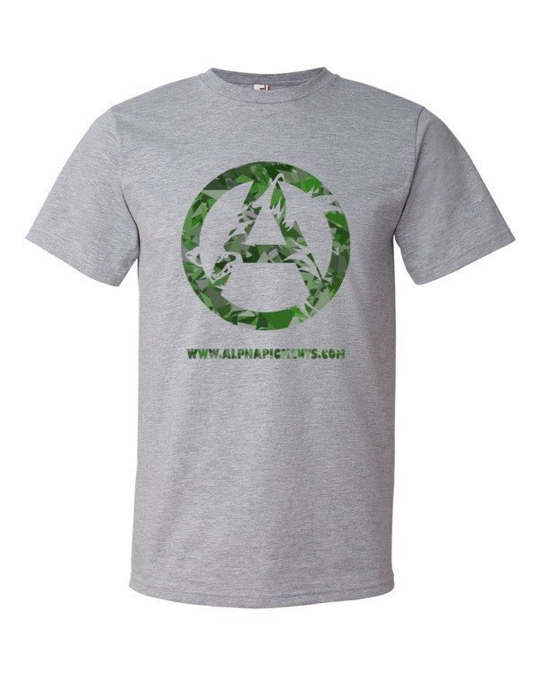 Green Camo Short sleeve t-shirt - Alpha Pigments