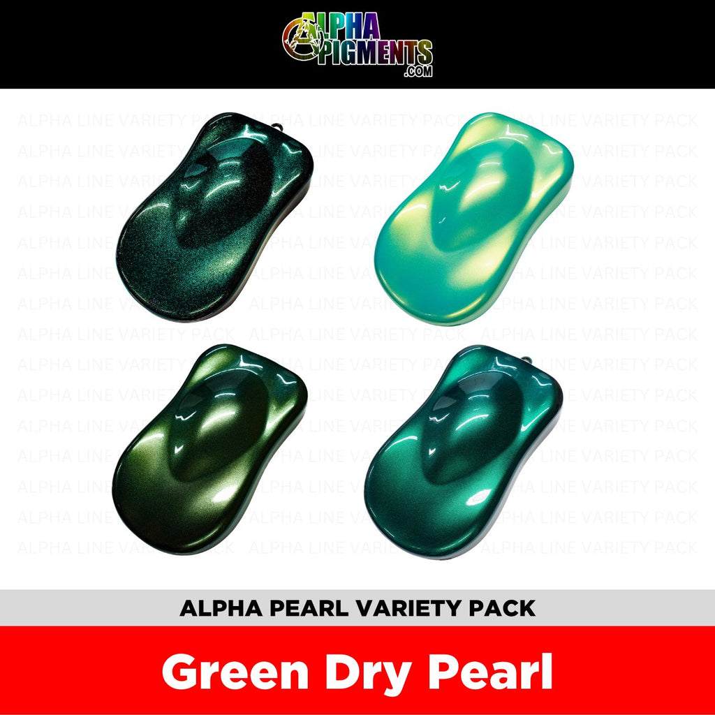 Green Dry Pearl Sample Variety Pack - Alpha Pigments