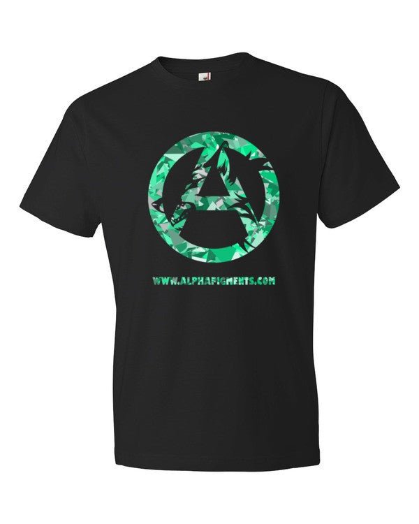 Jade Camo Short sleeve t-shirt - Alpha Pigments