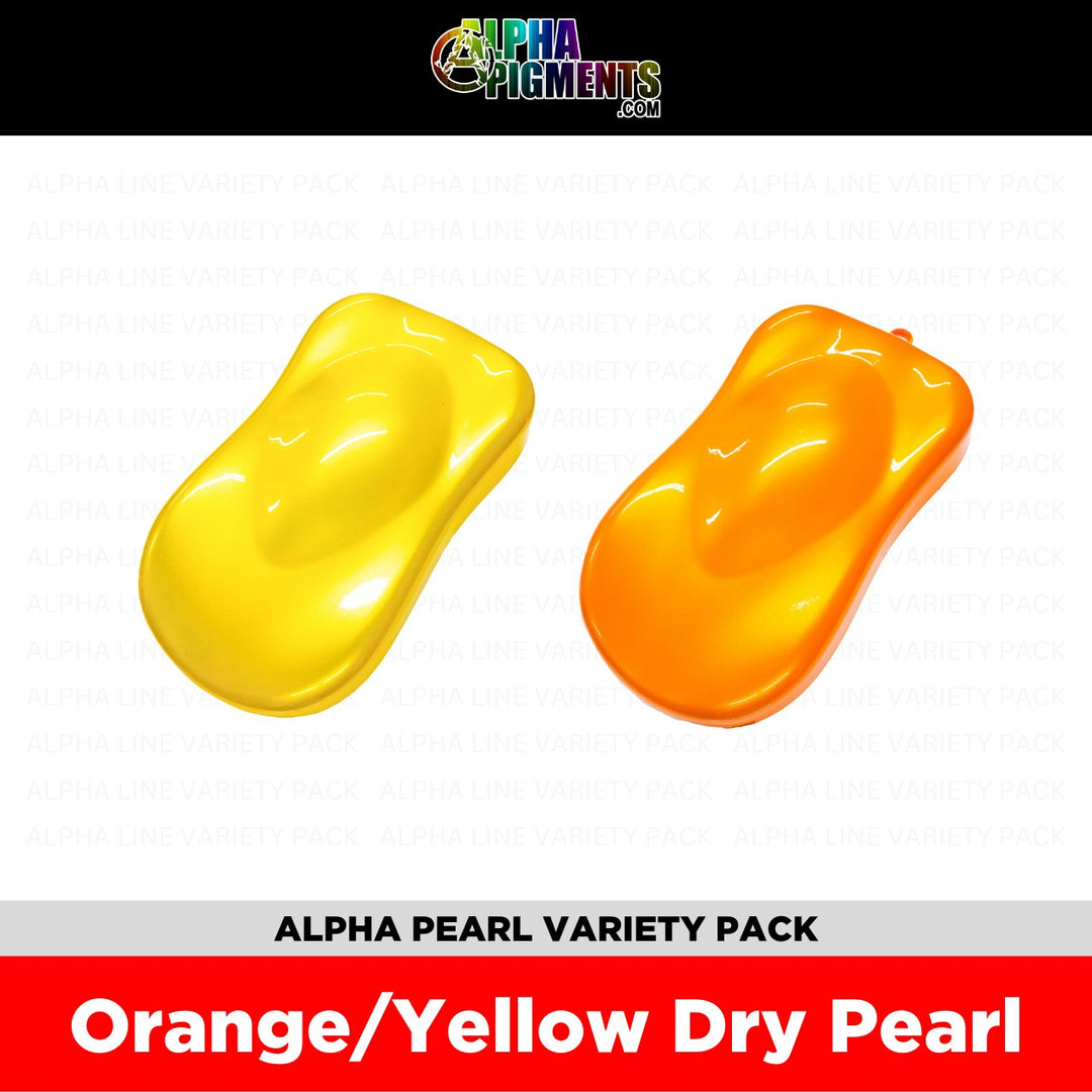 Orange/Yellow Dry Pearl Sample Variety Pack - Alpha Pigments