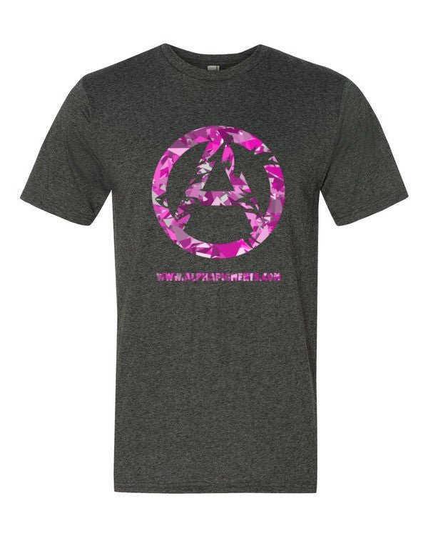 Pink Camo Short sleeve t-shirt - Alpha Pigments