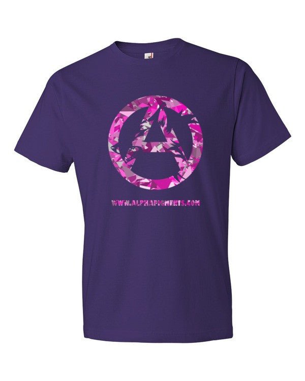 Pink Camo Short sleeve t-shirt - Alpha Pigments