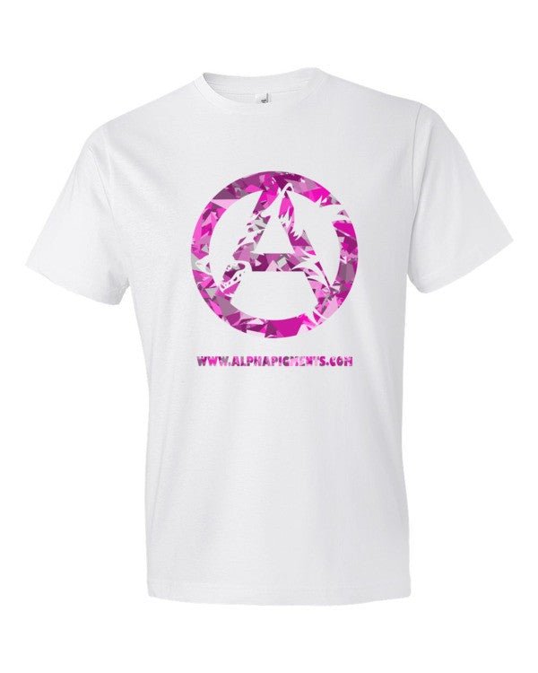 Pink Camo Short sleeve t-shirt - Alpha Pigments