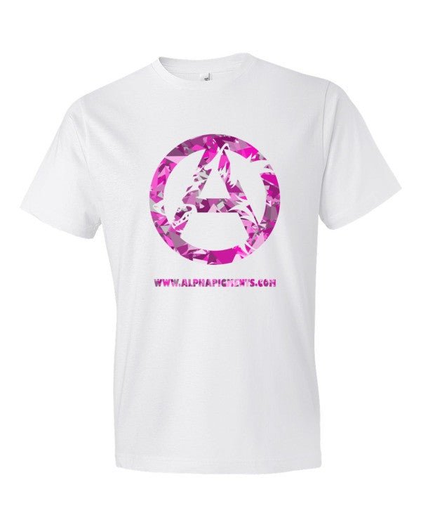 Pink Camo Short sleeve t-shirt - Alpha Pigments