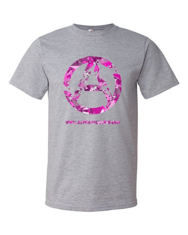 Pink Camo Short sleeve t-shirt - Alpha Pigments