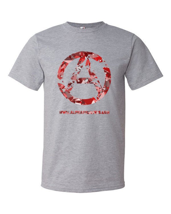 Red Camo Short sleeve t-shirt - Alpha Pigments