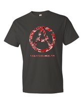 Red Camo Short sleeve t-shirt - Alpha Pigments