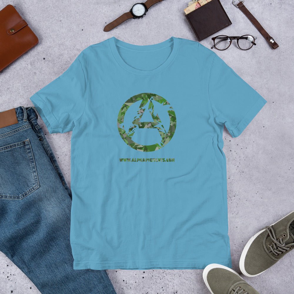 Short-Sleeve Unisex Green Camo T-Shirt - Alpha Pigments
