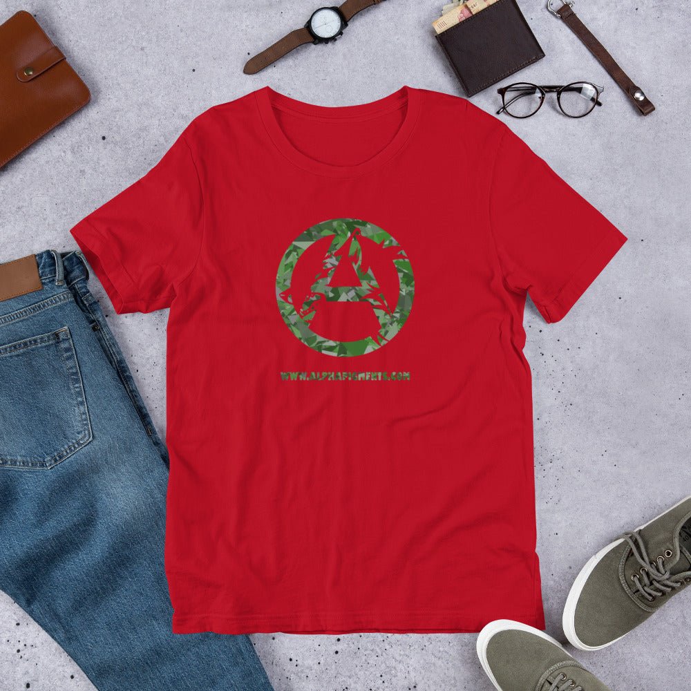 Short-Sleeve Unisex Green Camo T-Shirt - Alpha Pigments