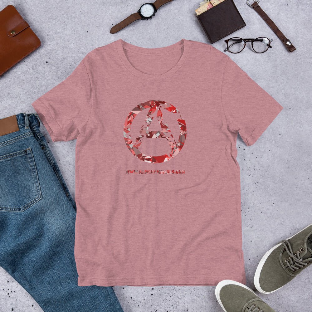 Short-Sleeve Unisex Red Camo T-Shirt - Alpha Pigments