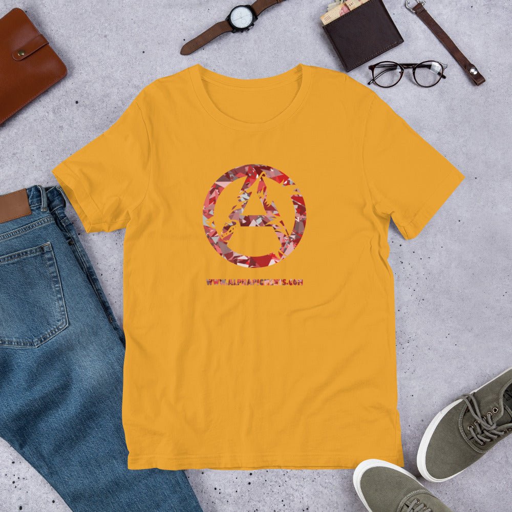 Short-Sleeve Unisex Red Camo T-Shirt - Alpha Pigments