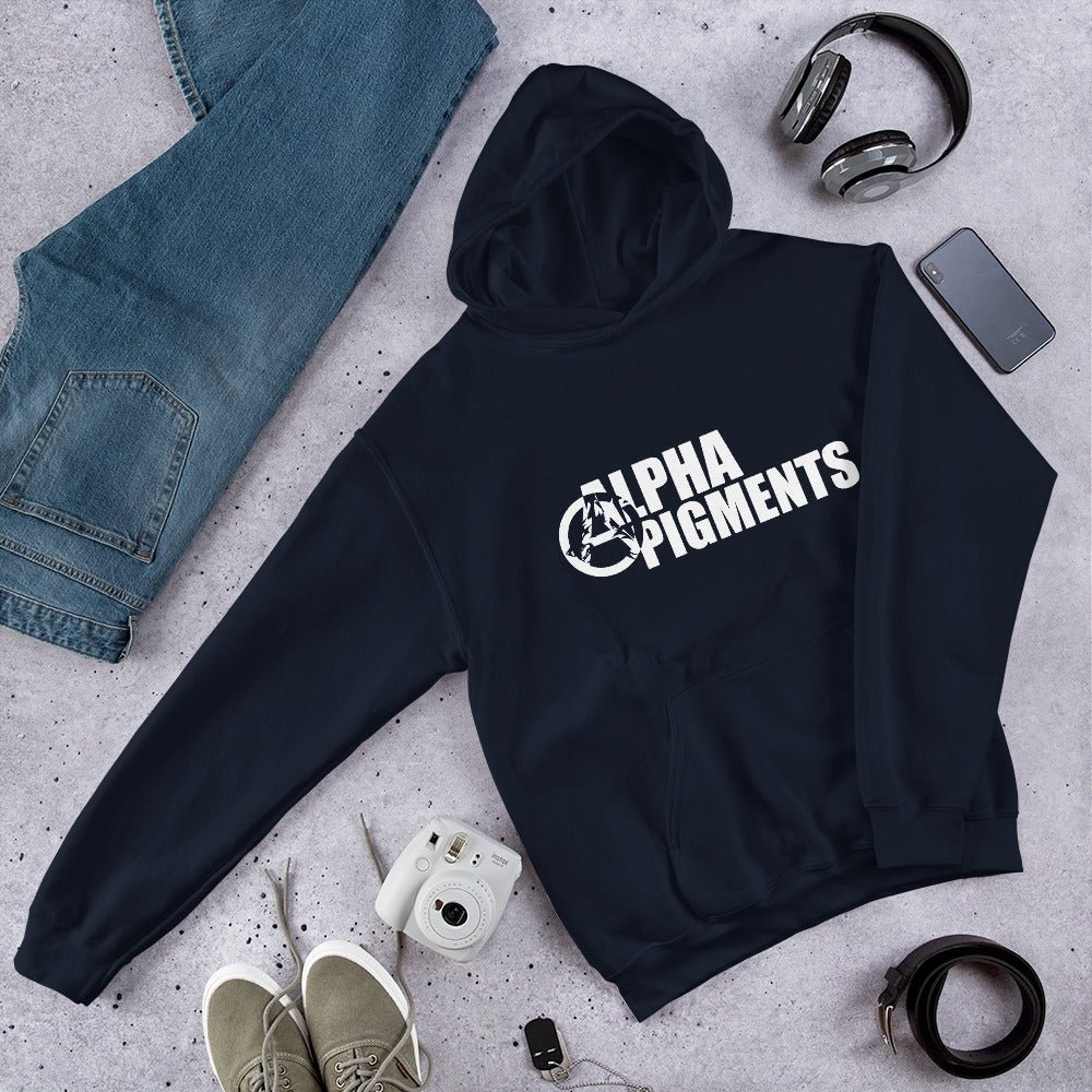Unisex AP Logo Hoodie - Alpha Pigments