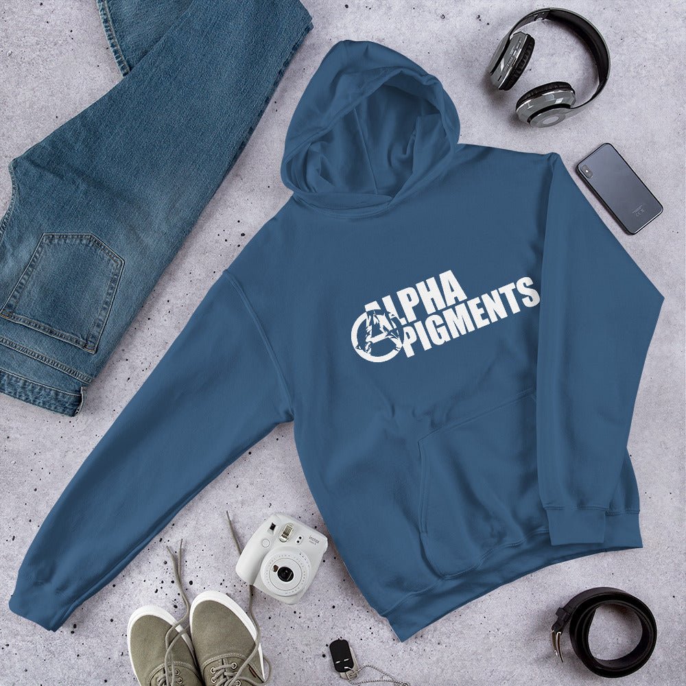 Unisex AP Logo Hoodie - Alpha Pigments