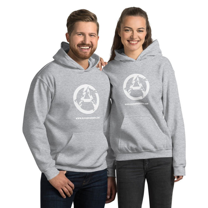 Unisex Black Wolf Logo Hoodie - Alpha Pigments