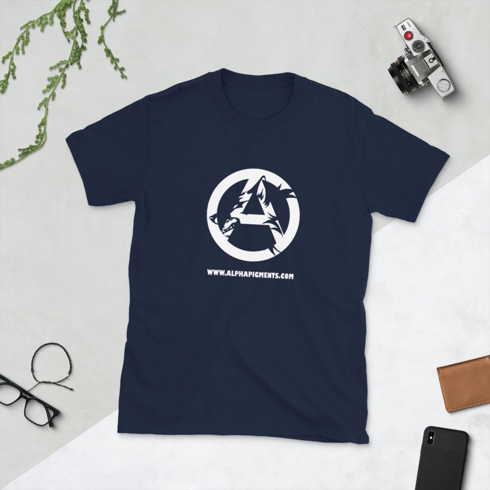 White Wolf Logo | Short-Sleeve Unisex T-Shirt - Alpha Pigments - Tamco Paint - DIY Epoxy - Autoflex Coatings